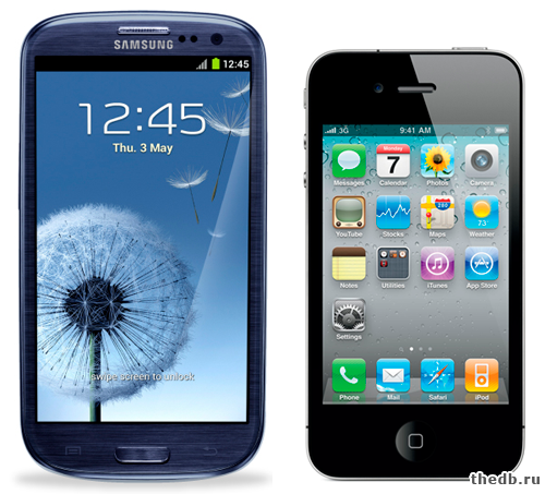 Отличие Samsung Galaxy S III от iPhone 4S