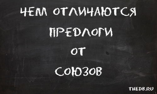 Чем ПРЕДЛОГИ отличаются от СОЮЗОВ Чем ПРЕДЛОГИ отличаются от СОЮЗОВ